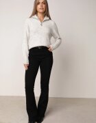 j&x Pulover simplu cu guler înalt din lână cu decolteu cu fermoar Anoti Gri deschis