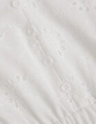 j&x Rochie Ajurată Albă cu Volan cu Croială Cloș Lirvolia