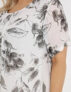 j&x Rochie Alb-Gri din Bumbac Sebaestus