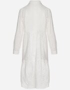 j&x Rochie Albă Ajourată din Bumbac cu croială tip cămașă Ridivania