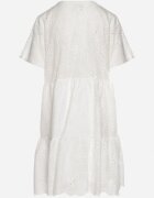 j&x Rochie Albă Brodată Din Bumbac cu Model Ajurat Lumoreline