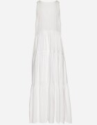 j&x Rochie Albă cu Vâscoză și Model Croșetat Meviellea