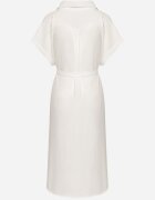 j&x Rochie Albă din Bumbac și cu o curea decorativă Savanire