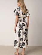 j&x Rochie Albă din viscoză cu croială evazată și decolteu petrecut Morgassa