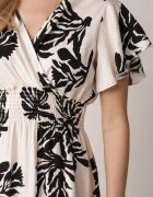 j&x Rochie Albă din viscoză cu croială evazată și decolteu petrecut Morgassa