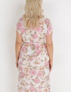 j&x Rochie Albă-Roz Endiore