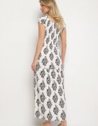 j&x Rochie Albă Spaniolă cu Model Ornamental cu Viscoză Orrionna