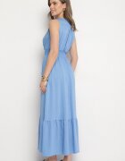 j&x Rochie Albastră cu croi cloș Fără mâneci cu decolteu petrecut Filoria