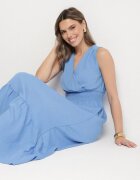 j&x Rochie Albastră cu croi cloș Fără mâneci cu decolteu petrecut Filoria