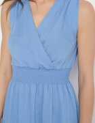 j&x Rochie Albastră cu croi cloș Fără mâneci cu decolteu petrecut Filoria