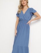 j&x Rochie Albastră cu croi evazat cu decolteu petrecut și elastic în talie Reiliana