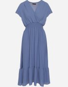 j&x Rochie Albastră cu croi evazat cu decolteu petrecut și elastic în talie Reiliana