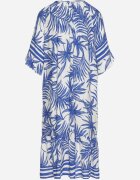 j&x Rochie Albastră cu croială lejeră legătură la decolteu și imprimeu floral Mirionela