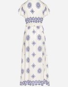 j&x Rochie Albastră cu Model Ornamental cu Centură Elastică Tosvanna