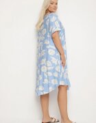 j&x Rochie albastră deschisă tip cutie din viscoză cu imprimeu floral Aranessa