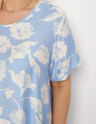 j&x Rochie albastră deschisă tip cutie din viscoză cu imprimeu floral Aranessa