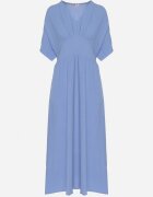 j&x Rochie Albastră din Bumbac cu Top Stil Liliac Filenia