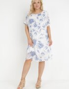 j&x Rochie Albastră din Bumbac Sebaestus
