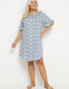 j&x Rochie Albastră din Viscoză cu Croială Dreaptă cu Imprimeu Abstract Koririanne
