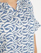 j&x Rochie Albastră din Viscoză cu Croială Dreaptă cu Imprimeu Abstract Koririanne