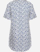 j&x Rochie Albastră din Viscoză cu Croială Dreaptă cu Imprimeu Abstract Koririanne
