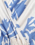 j&x Rochie albastră din viscoză cu croială evazată și decolteu petrecut Morgassa