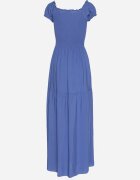 j&x Rochie Albastră din Viscoză Spaniolă cu Top încrețit Jenanira