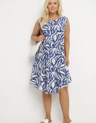 j&x Rochie Albastră Evazată din Viscoză cu Croi Trapez Fără Mâneci Folariela