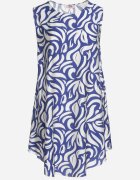 j&x Rochie Albastră Evazată din Viscoză cu Croi Trapez Fără Mâneci Folariela