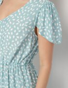 j&x Rochie Albastru deschis cu Bumbac și Model Geometric Lunavella