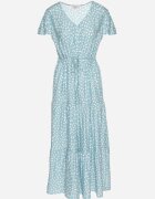 j&x Rochie Albastru deschis cu Bumbac și Model Geometric Lunavella