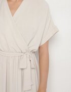 j&x Rochie bej cu bumbac și curea decorativă Lunistra