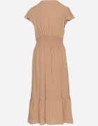 j&x Rochie Bej cu croială evazată cu decolteu petrecut și elastic în talie Reiliana