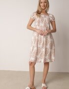 j&x Rochie Bej de Vâscoză Spaniolă cu Model Etnic Hywen