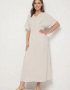 j&x Rochie Bej deschis cu Bumbac și Partea superioară în stil Liliac Filenia