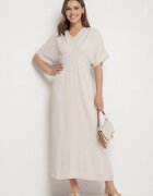 j&x Rochie Bej deschis cu Bumbac și Partea superioară în stil Liliac Filenia