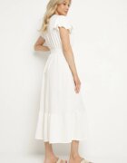 j&x Rochie bej deschis cu croi evazat decolteu petrecut și talie elastică Reiliana