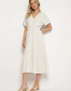 j&x Rochie Bej deschis cu in și viscoză decorată cu șnur Elliova