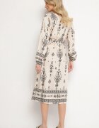 j&x Rochie bej deschis cu Model Boho dreaptă cu curea în talie Lisanea