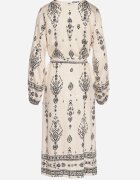 j&x Rochie bej deschis cu Model Boho dreaptă cu curea în talie Lisanea
