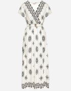 j&x Rochie Bej deschis cu Model Ornamental cu Curea Elastică Tosvanna
