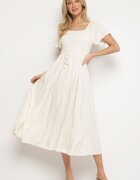 j&x Rochie bej deschis cu viscoză in și partea superioară elastică Ellisena