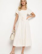 j&x Rochie bej deschis cu viscoză in și partea superioară elastică Ellisena