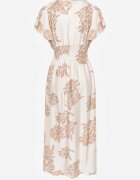 j&x Rochie Bej din Vâscoză cu croi amplu cu decolteu petrecut Morgassa