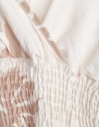 j&x Rochie Bej din Vâscoză cu croi amplu cu decolteu petrecut Morgassa