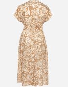 j&x Rochie bej din viscoză cu flori cloș Efrisa