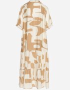j&x Rochie bej din viscoză cu Model Geometric Filarin