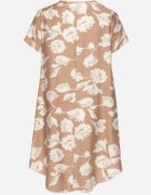 j&x Rochie bej închis dreaptă de viscoză cu imprimeu floral Aranessa