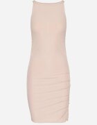 j&x Rochie bej reiată cu încrețituri Ursola