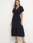 j&x Rochie Bleumarin cu In și Viscoză Decorată cu Nod Elliova